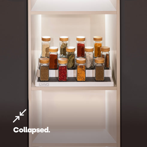 Expandable Spice & Herb Rack - White/Grey